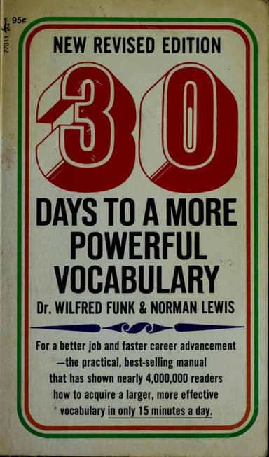 30 Days to a More Powerful Vocabulary cover