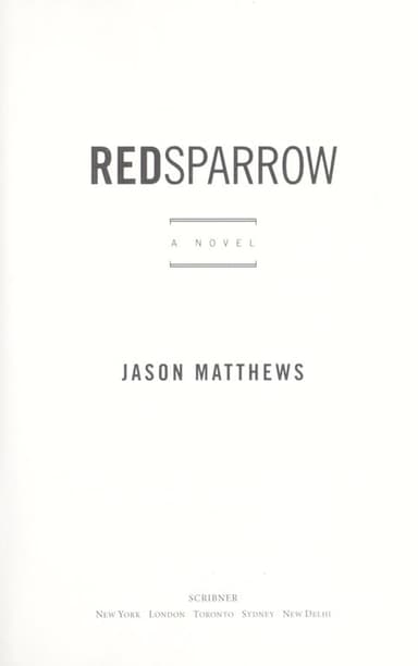 Red Sparrow cover