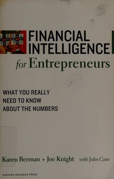 Financial intelligence for entrepreneurs cover