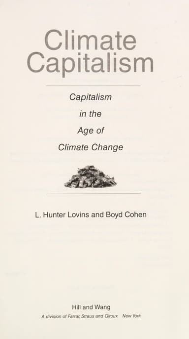 Climate capitalism cover