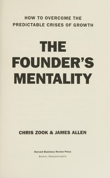 The founder's mentality cover