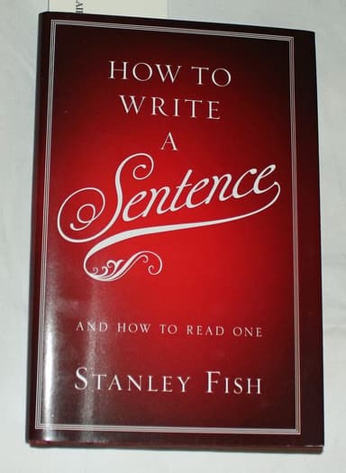 How to Write a Sentence and How to Read One cover