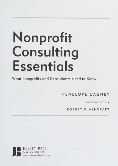 Nonprofit consulting essentials cover