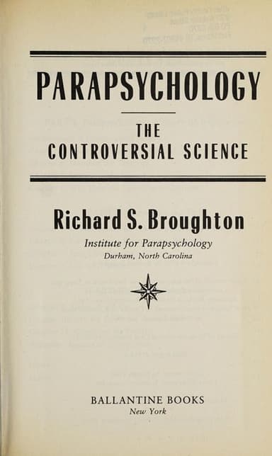 Parapsychology cover