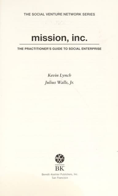 Mission, Inc cover