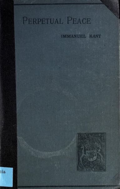 Zum ewigen Frieden cover