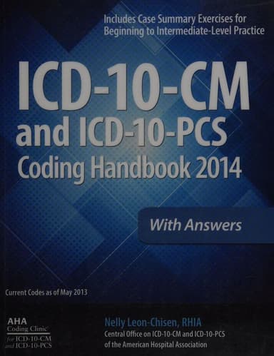 ICD-10-CM and ICD-10-PCS coding handbook with answers cover