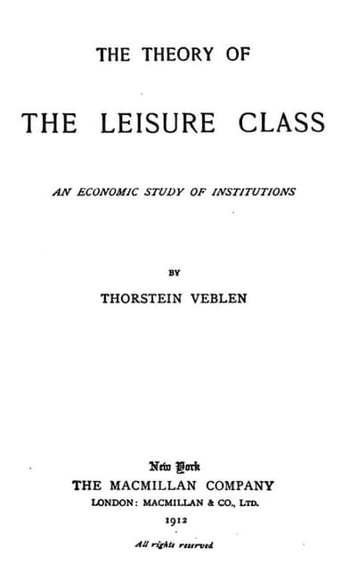 The Theory of the Leisure Class cover