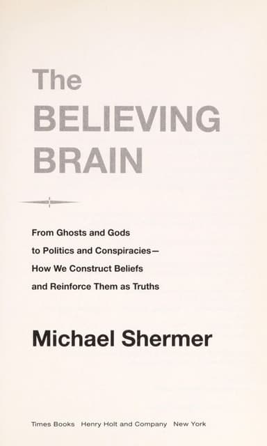 The believing brain cover