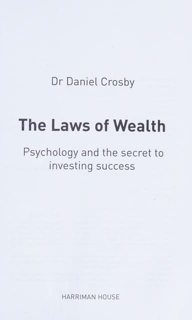The laws of wealth cover
