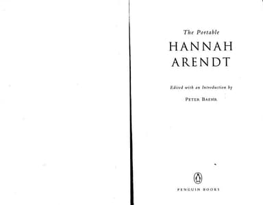 The Portable Hannah Arendt cover