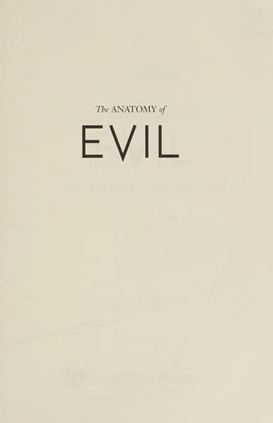 The anatomy of evil cover