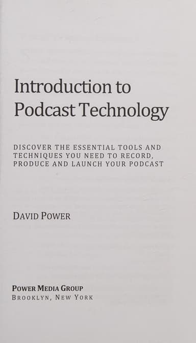 Introduction to Podcast Technology cover