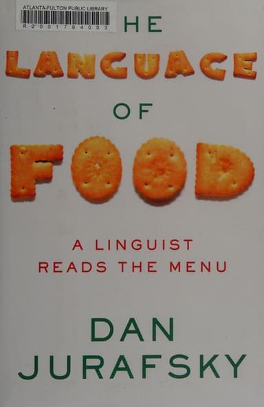 The language of food cover