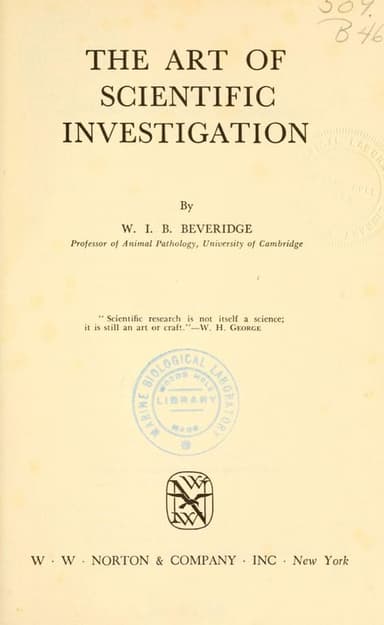 The art of scientific investigation cover