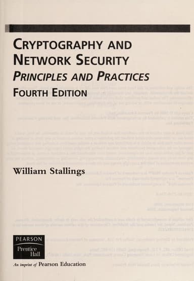 Cryptography and network security cover
