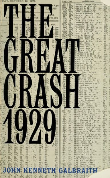 The great crash, 1929 cover