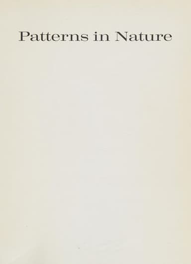 Patterns in nature cover