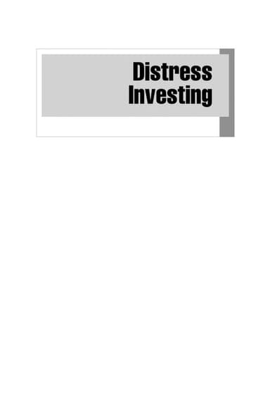 Distress investing cover