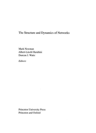 The structure and dynamics of networks cover
