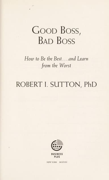 Good boss, bad boss cover