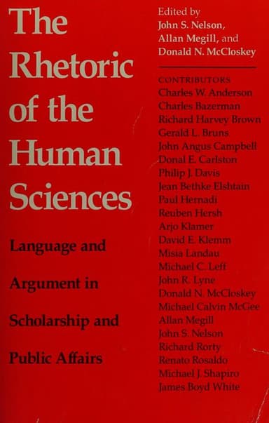 The Rhetoric of the human sciences cover
