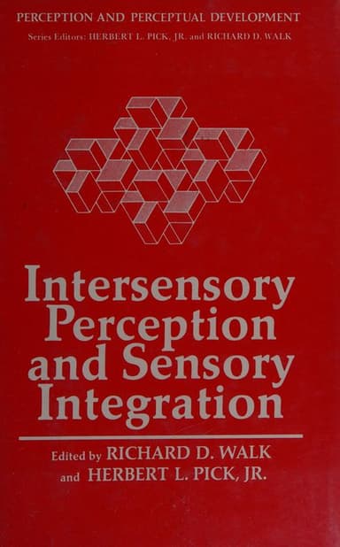 Intersensory perception and sensory integration cover