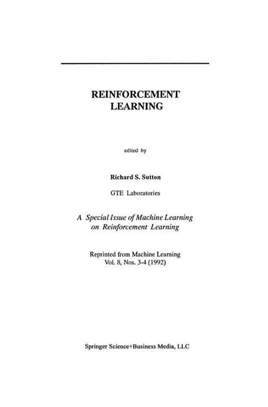 Reinforcement Learning cover