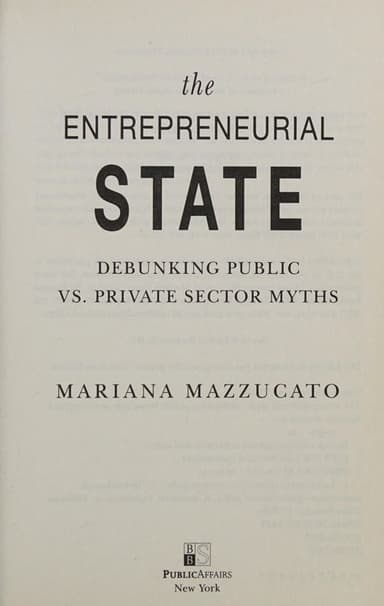 The entrepreneurial state cover