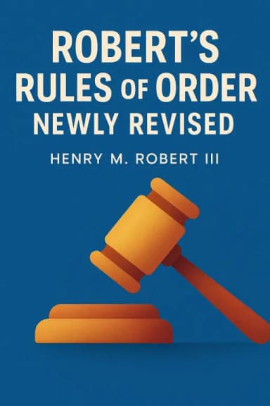 Robert's Rules of Order Newly Revised cover